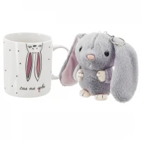 Hrnček 0,39L porcelánový + hračka