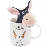 Hrnček 0,39L porcelánový + hračka