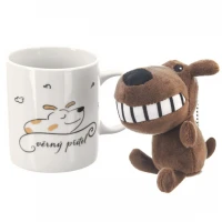 Hrnček 0,39L porcelánový + hračka