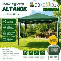 Altánok 3x3m rýchlozostaviteľný Gardenkus Altánok 3x3m rýchlozostaviteľný Gardenkus