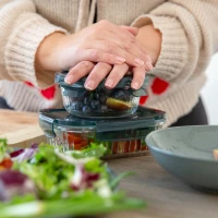 AMBITION Rillet – Obdĺžniková žiaruvzdorná nádoba s vekom, 370 ml