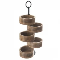 Stojan servírovací 5poschodí drevo/kov Mango