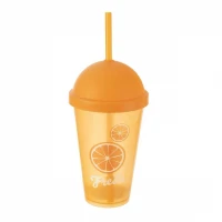 Pohár 0,5L UH s viečkom a slamkou 