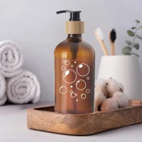 Dávkovač mydla 0,5L hnedé sklo