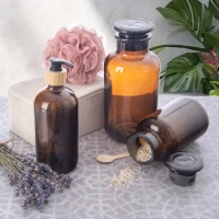 Dávkovač mydla 0,5L hnedé sklo