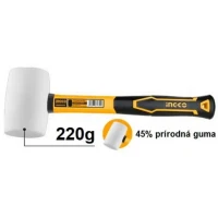 Kladivo gumené INGCO biele 220g