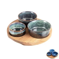 Miska servírovacia sada 3d keramika/drevo