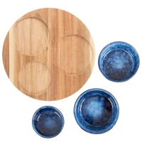 Miska servírovacia sada 3d keramika/drevo