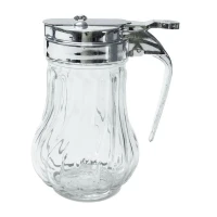 Sklenená dávkovacia cukornička – Praktický dávkovač cukru s plastovým uzáverom