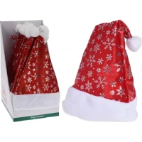 Čiapka mikulášska s vločkami 30x40cm