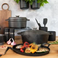 Hrniec liatinový 20cm s pokrievkou Iron 