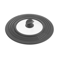 Pokrievka 24/26/28cm 3v1 sklo/silikón