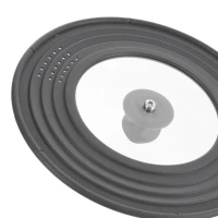 Pokrievka 24/26/28cm 3v1 sklo/silikón