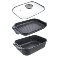 Pekáč 41x26x15cm Grande Aroma sklenená pokrievka