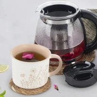 Hrnček 0,4l porcelán Kvet reliéf