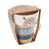 Hrnček sada 0,35L s miskou porcelánová