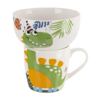 Hrnček sada 0,35L s miskou porcelánová