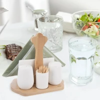 Sada dochucovacia 5dielna porcelán/bambus 