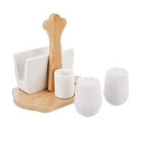 Sada dochucovacia 5dielna porcelán/bambus 