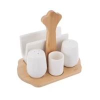 Sada dochucovacia 5dielna porcelán/bambus 