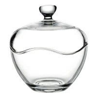 Cukornička 13cm sklo s vekom