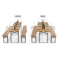 Lavica záhradná - pivný set 220x70cm, dve lavice MAX