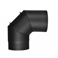 Koleno dymové 160/90/2 oceľové s čistiacim otvorom 