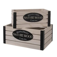 Bednička 26x16x11cm drevo/kov Rustical