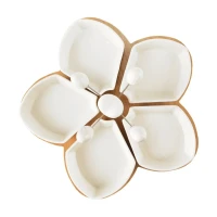 Miska servírovacia sada porcelán/bambus s napichovátkami