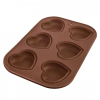 Forma na muffiny Srdce 6 silikónová