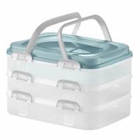 Dóza na zákusky 3poschodová 40x30x24,3cm Domotti