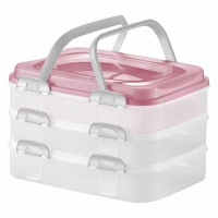 Dóza na zákusky 3poschodová 40x30x24,3cm Domotti