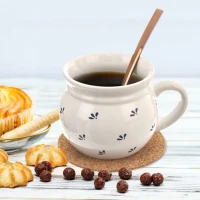 ORION Korkové podtácky pod poháre, okrúhle – sada 6 ks