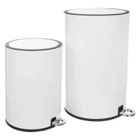 Odpadkový kôš WHITE 6 l – biely s pedálom