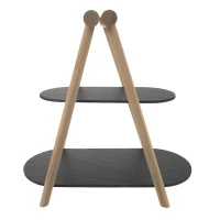 Stojan servírovací 2poschodový bridlicový