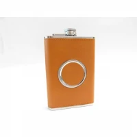 Fľaša ploskačka nerez s pohárikom